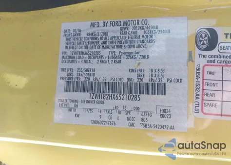 2006 Ford Mustang Gt from USA, damaged, VIN 1ZVHT82HX65210285